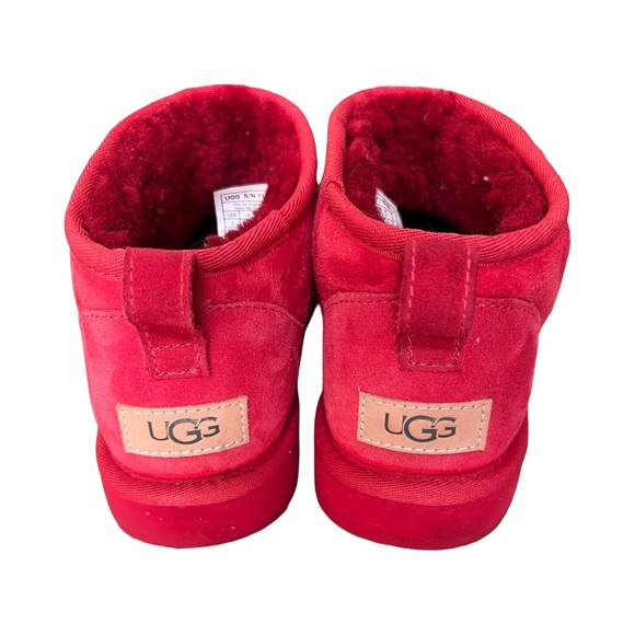 Ugg Classic Ultra Mini Suede Shearling Slip-On Boots - Picture 3 of 8